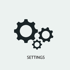 Settings vector icon illustration sign