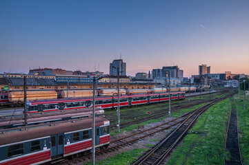 Railway station in Rzeszow, Poland. City located near the Ukraine border in subcarpathia region.