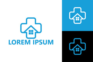 Medical house logo template design vector