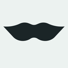 Mustache vector icon illustration sign