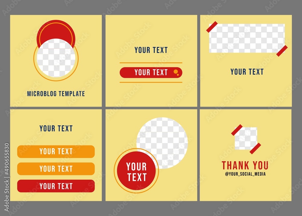 Poster microblog template design with vector file for your social media content.