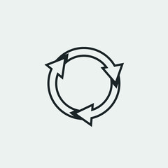 Recycling vector icon illustration sign