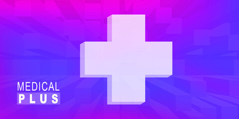 Obraz premium 2d rendering plus sign concept 