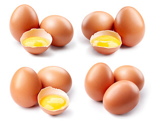 Egg isolated on white background