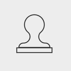 Stamp vector icon illustration sign