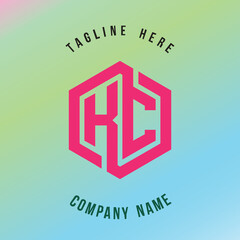 KC lettering logo is simple, easy to understand and authoritative