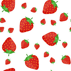 Simple Sweet Strawberry Seamless Pattern Background. Illustration