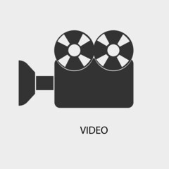 Video vector icon illustration sign