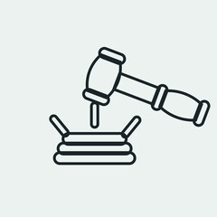 Auction vector icon illustration sign
