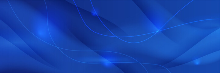 Modern abstract dark blue banner background. Vector illustration template with pattern. Design for technology, business, corporate, institution, party, festive, seminar, and talks.