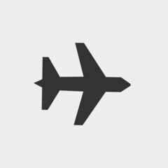 Plane vector icon illustration sign