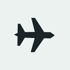 Plane vector icon illustration sign