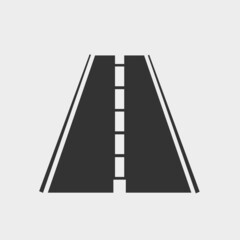 Road vector icon illustration sign