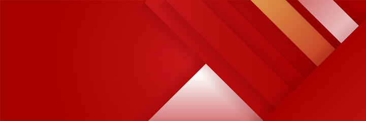 Modern abstract dark red banner background. Flat line red and orange colorful Abstract wide banner design background