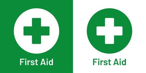 Obraz premium First aid icon vector illustration.