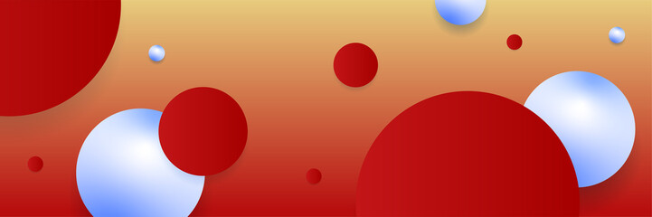 Modern abstract dark red banner background. Pearl light red And orange colorful Abstract wide banner design background
