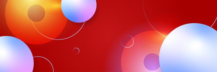 Modern abstract dark red banner background. Pearl light red colorful Abstract wide banner design background