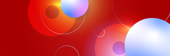 Modern abstract dark red banner background. Pearl light red colorful Abstract wide banner design background
