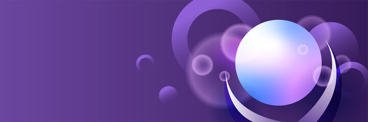 Modern abstract dark purple blue orange banner background. Vector abstract graphic design banner pattern background template.