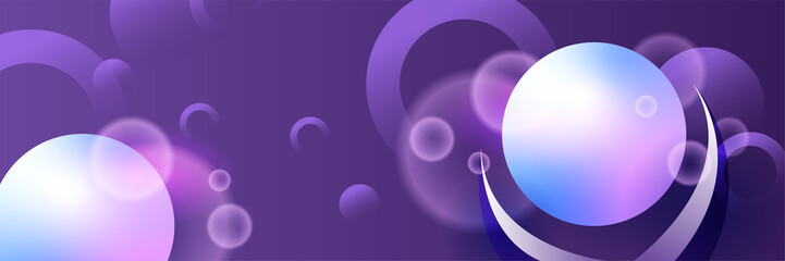 Modern abstract dark purple blue orange banner background. Vector abstract graphic design banner pattern background template.