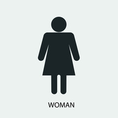 Woman vector icon illustration sign
