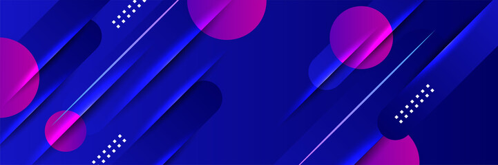 Modern abstract dark blue banner background. Vector illustration template with pattern. Design for technology, business, corporate, institution, party, festive, seminar, and talks.