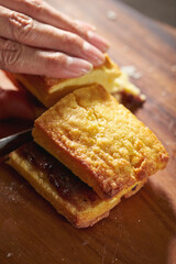 Bread with Butter and Red Beans