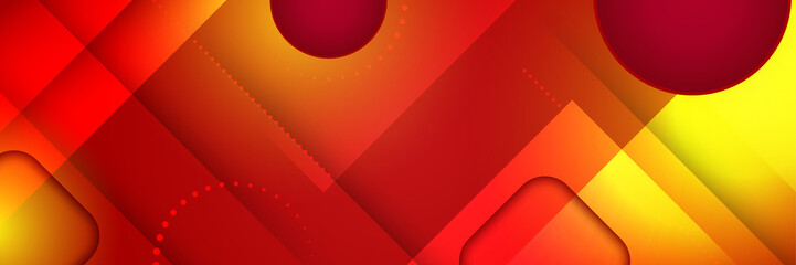 Modern abstract dark red orange yellow banner background. Gradient light red yellow colorful Abstract wide banner design background
