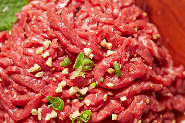 yukhoe, Korean style raw beef