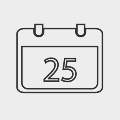 Calendar vector icon illustration sign
