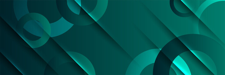 Modern abstract dark green orange banner background. Vector abstract graphic design banner pattern background template.