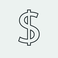 Money dollar sign vector icon illustration sign