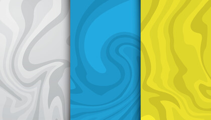 Abstract Wavy Elegant Modern Design Background Set