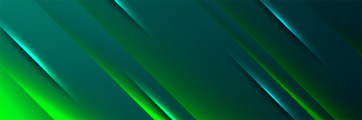 Fototapeta premium Modern abstract dark green orange banner background. Vector abstract graphic design banner pattern background template.
