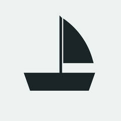 Boat vector icon illustration sign