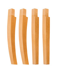 Wooden furniture legs of brown color