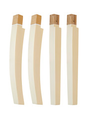 Wooden furniture legs white color