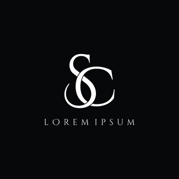 Letter SC luxury logo design vector
