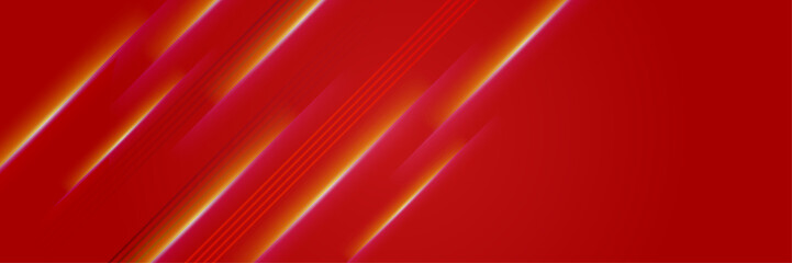 Modern abstract dark red orange yellow banner background. light line red colorful Abstract wide banner design background