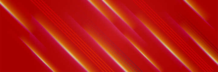 Modern abstract dark red orange yellow banner background. light line red colorful Abstract wide banner design background