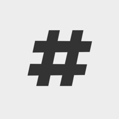 Fototapeta na wymiar Hashtag vector icon illustration sign