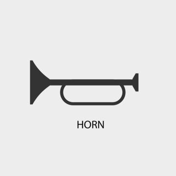 Horn vector icon illustration sign