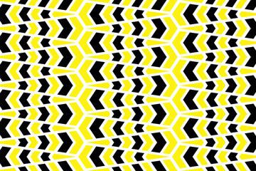 Yellow and black sport style seamless pattern for background, fabric, textile, wrap, surface, web and print design. Active arrow shape rapport for fitness active projects.