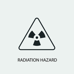 Radiation hazard vector icon illustration sign