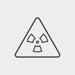 Radiation hazard vector icon illustration sign