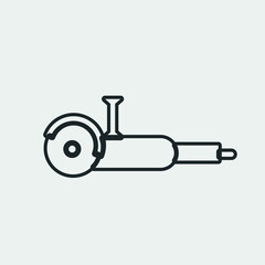 Angle grinder vector icon illustration sign