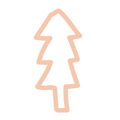 palm abstract shape hand drawn illustration