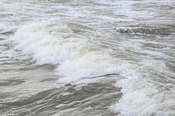 Close up Baltic sea waves.