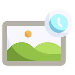 TIME flat icon,linear,outline,graphic,illustration