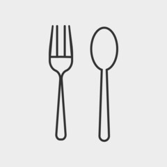 Cutlery vector icon illustration sign
